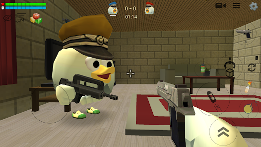 Chicken Gun oyunu - Silahlı tavuklar savaş arenasında mücadele ediyor